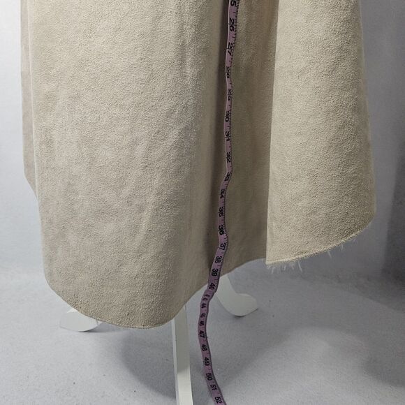 AKIRA Black Label Chicago Beige Vest Faux Fur Suede Sleeveless Long Soft OS - Picture 3 of 7